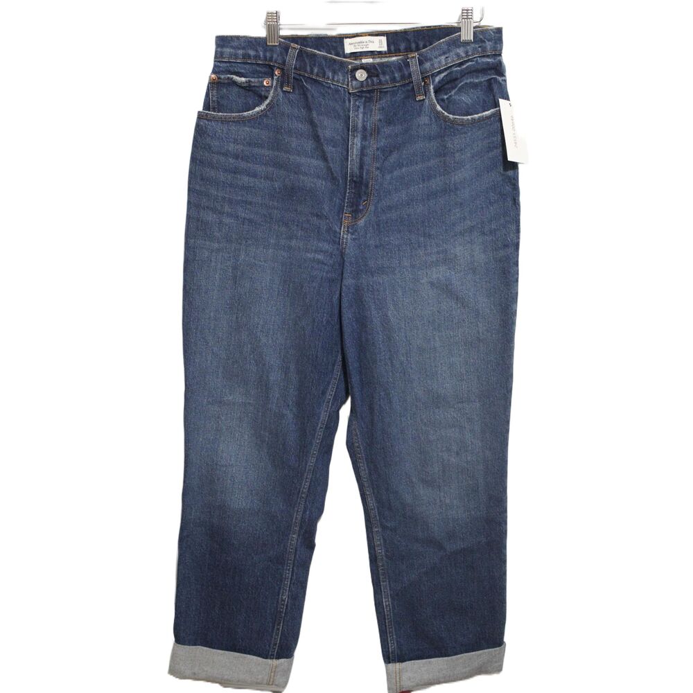 Abercrombie & Fitch Curve Love The 90s Straight Ultra High Rise Jeans Size 31 12